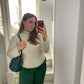 Louis Vuitton Epi Saint Jacques skuldertaske i blå læder