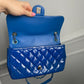 Chanel Classic flapbag i blå