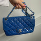 Chanel Classic flapbag i blå